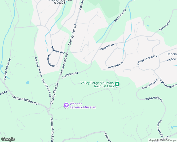 map of restaurants, bars, coffee shops, grocery stores, and more near 270 Jug Hollow Road in Phoenixville
