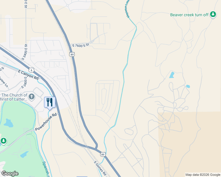 map of restaurants, bars, coffee shops, grocery stores, and more near 4668 Olive Avenue in Spanish Fork