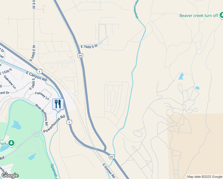 map of restaurants, bars, coffee shops, grocery stores, and more near 4662 Poplar Way in Spanish Fork