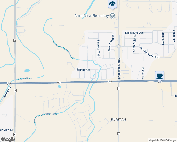 map of restaurants, bars, coffee shops, grocery stores, and more near 6001 Lynx Creek Circle in Erie