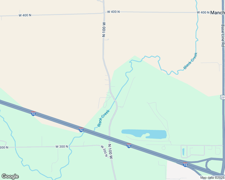 map of restaurants, bars, coffee shops, grocery stores, and more near 3410 North 100 West in Crawfordsville