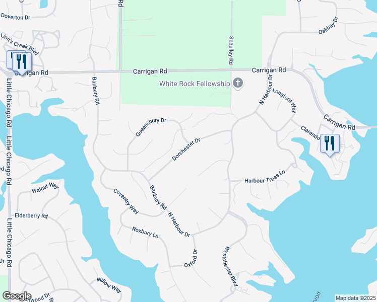 map of restaurants, bars, coffee shops, grocery stores, and more near 734 Dorchester Drive in Noblesville