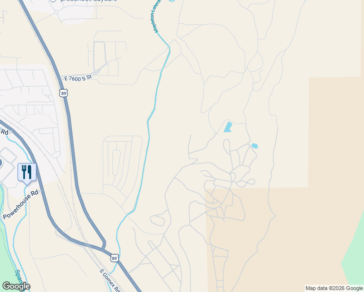 map of restaurants, bars, coffee shops, grocery stores, and more near 4564 South Redbud Road in Spanish Fork
