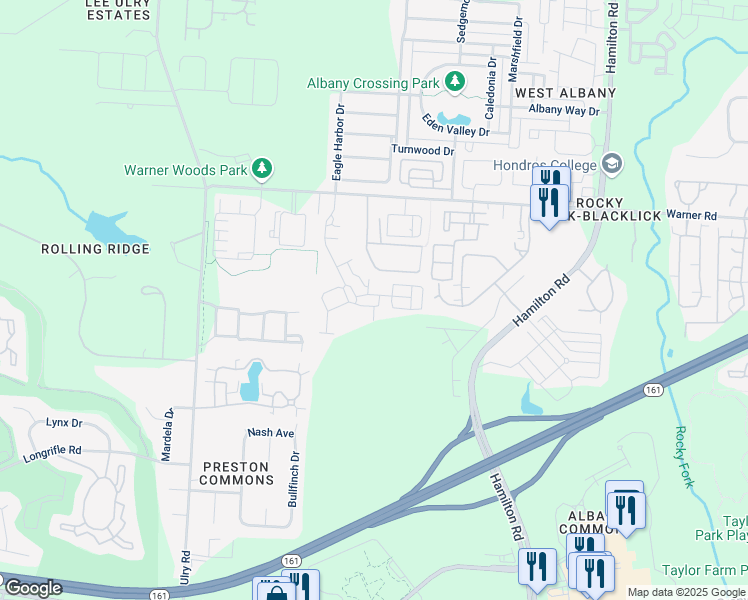map of restaurants, bars, coffee shops, grocery stores, and more near 5320 Kepwick Drive in Westerville