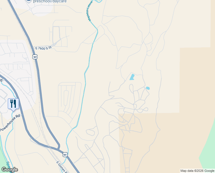 map of restaurants, bars, coffee shops, grocery stores, and more near 143 West Linden Lane in Spanish Fork