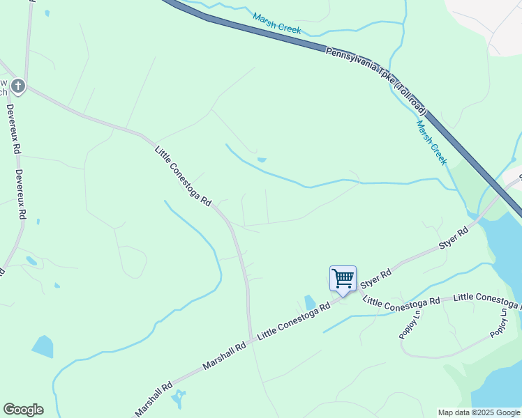 map of restaurants, bars, coffee shops, grocery stores, and more near 27 Seminary Road in Glenmoore