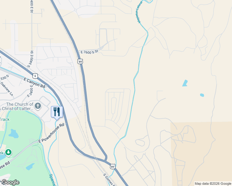 map of restaurants, bars, coffee shops, grocery stores, and more near 693 South 4500 South in Spanish Fork