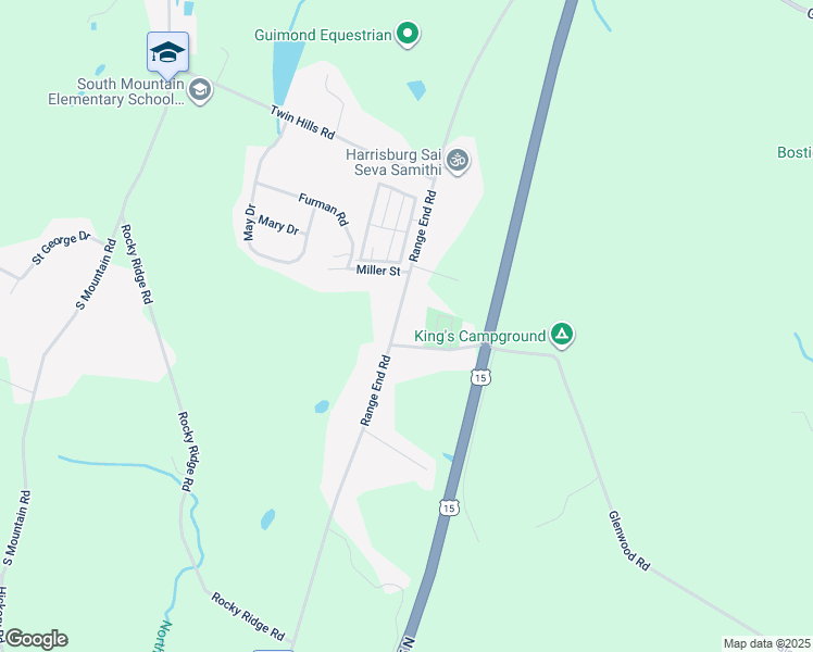 map of restaurants, bars, coffee shops, grocery stores, and more near 633 Range End Road in Dillsburg