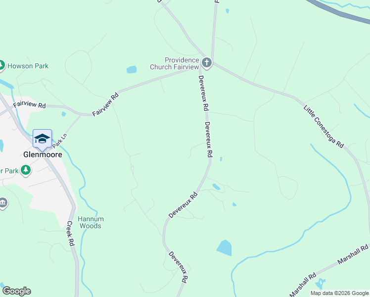 map of restaurants, bars, coffee shops, grocery stores, and more near 141 Devereux Road in Glenmoore