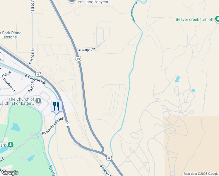map of restaurants, bars, coffee shops, grocery stores, and more near 709 South 4500 South in Spanish Fork