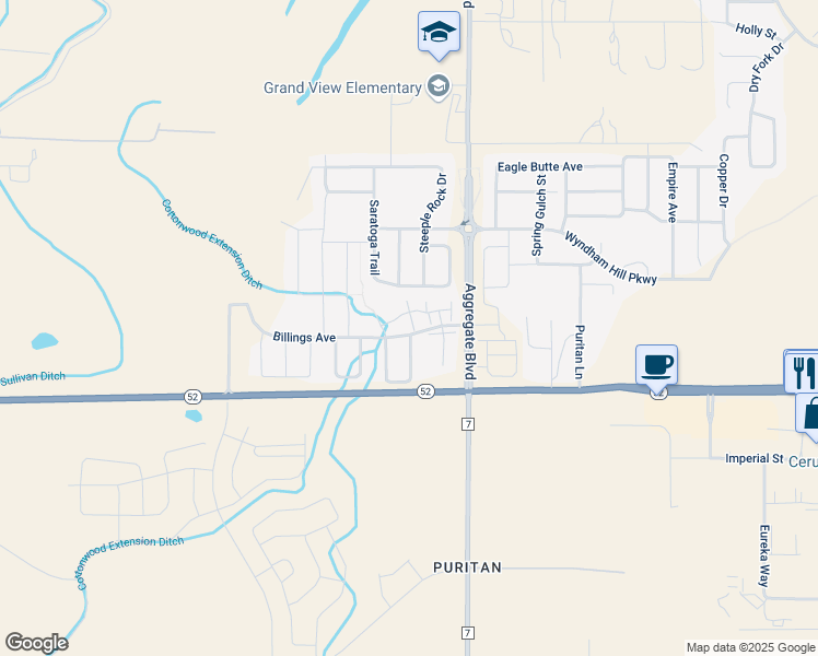 map of restaurants, bars, coffee shops, grocery stores, and more near 6056 Miners Peak Circle in Frederick