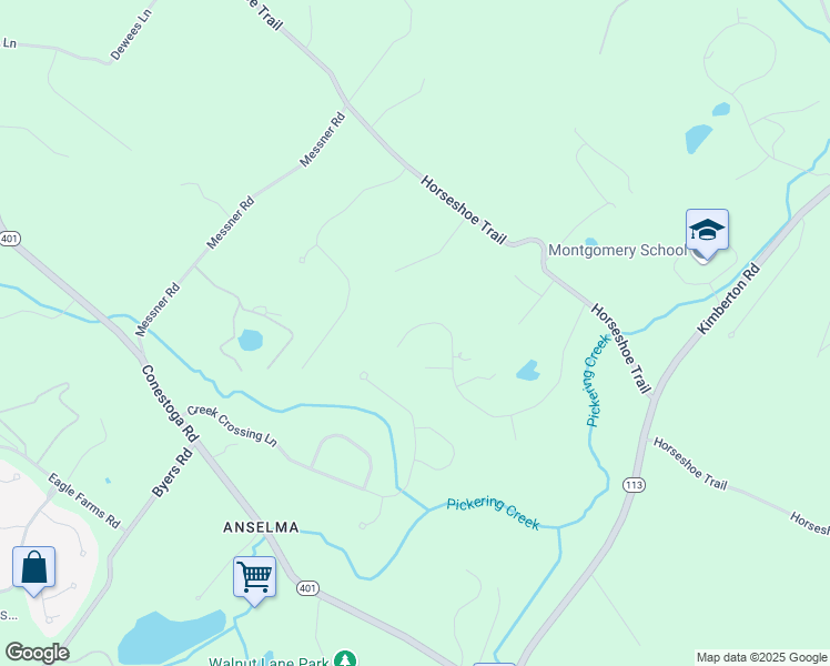 map of restaurants, bars, coffee shops, grocery stores, and more near 1721 Chantilly Lane in Chester Springs