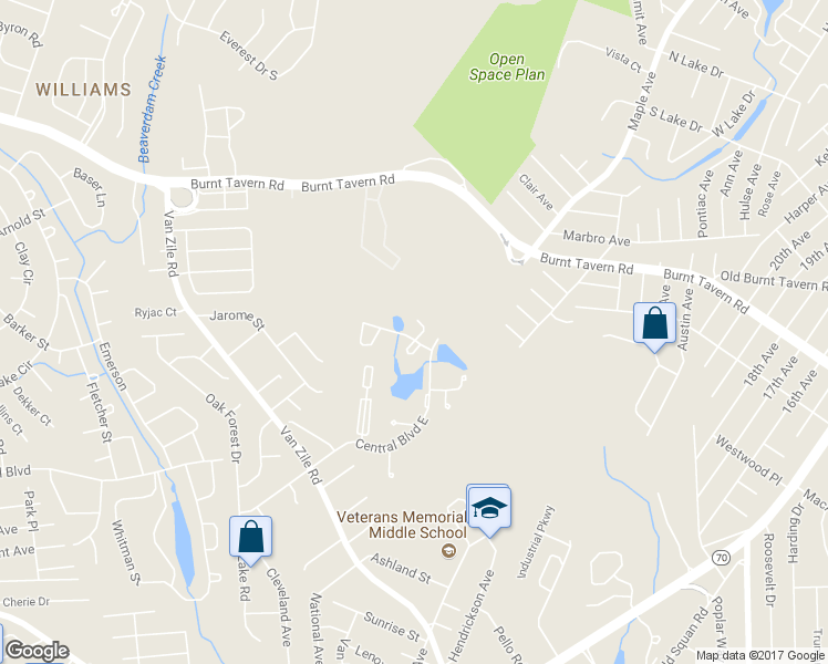 map of restaurants, bars, coffee shops, grocery stores, and more near 16 English Lane in Brick