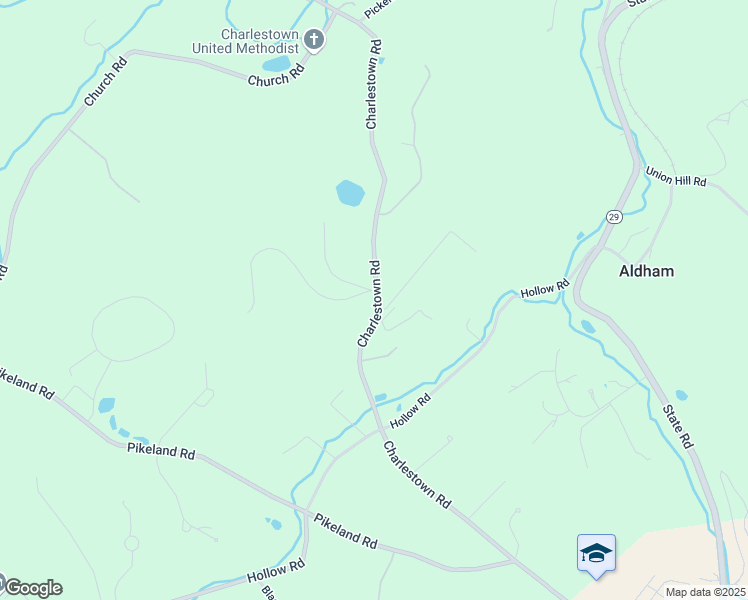 map of restaurants, bars, coffee shops, grocery stores, and more near 2260 Charlestown Road in Malvern