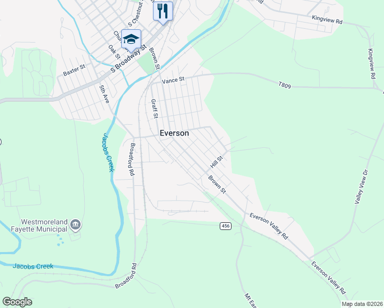 map of restaurants, bars, coffee shops, grocery stores, and more near 606 Painter Street in Everson
