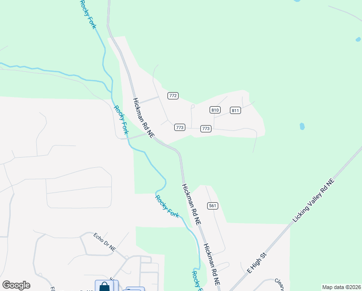 map of restaurants, bars, coffee shops, grocery stores, and more near 190 Hillandale Drive Northeast in Newark
