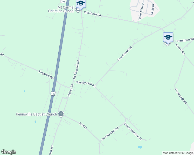 map of restaurants, bars, coffee shops, grocery stores, and more near 109 Rice School Road in Mount Pleasant