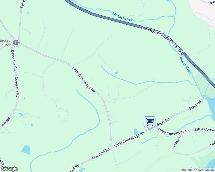 map of restaurants, bars, coffee shops, grocery stores, and more near 11 Seminary Road in Glenmoore