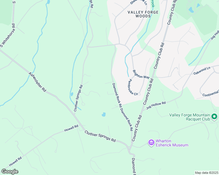 map of restaurants, bars, coffee shops, grocery stores, and more near 110 Diamond Rock Road in Phoenixville