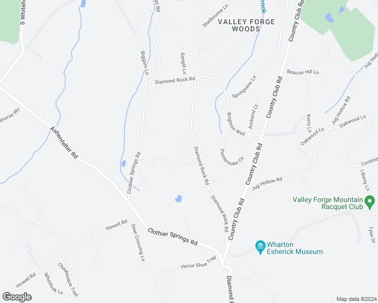 map of restaurants, bars, coffee shops, grocery stores, and more near 110 Diamond Rock Road in Phoenixville