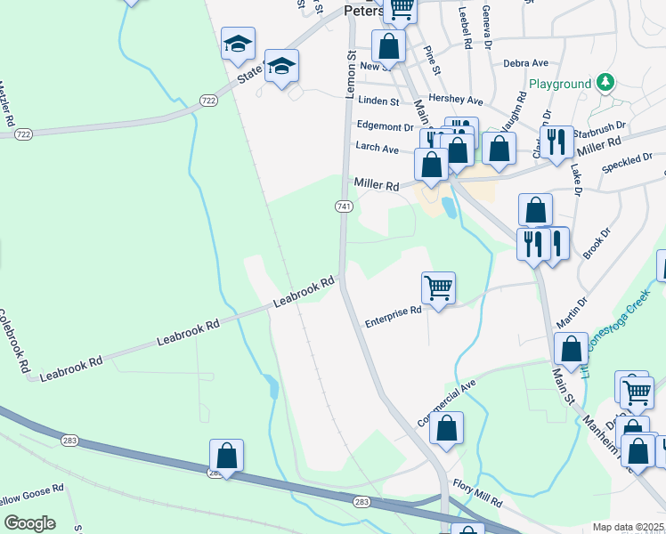 map of restaurants, bars, coffee shops, grocery stores, and more near 1870 Rohrerstown Road in Lancaster