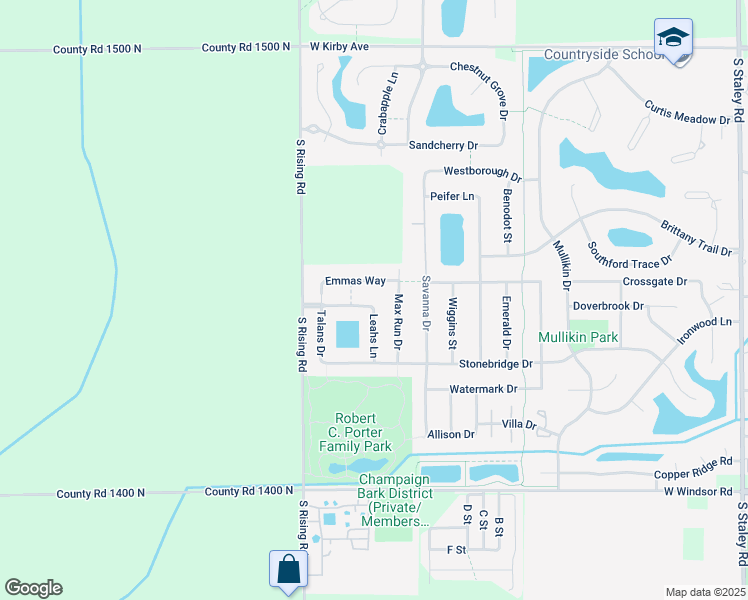 map of restaurants, bars, coffee shops, grocery stores, and more near 5106 Jacks Boulevard in Champaign