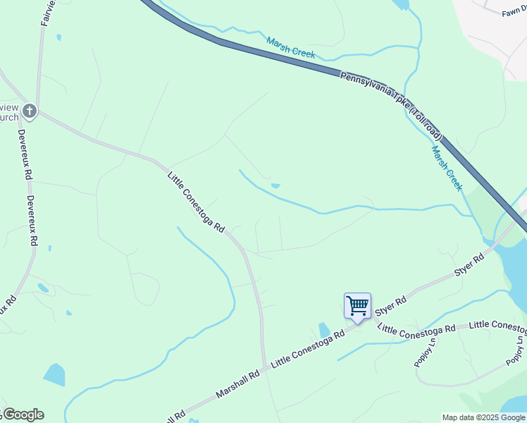 map of restaurants, bars, coffee shops, grocery stores, and more near 11 Seminary Road in Glenmoore