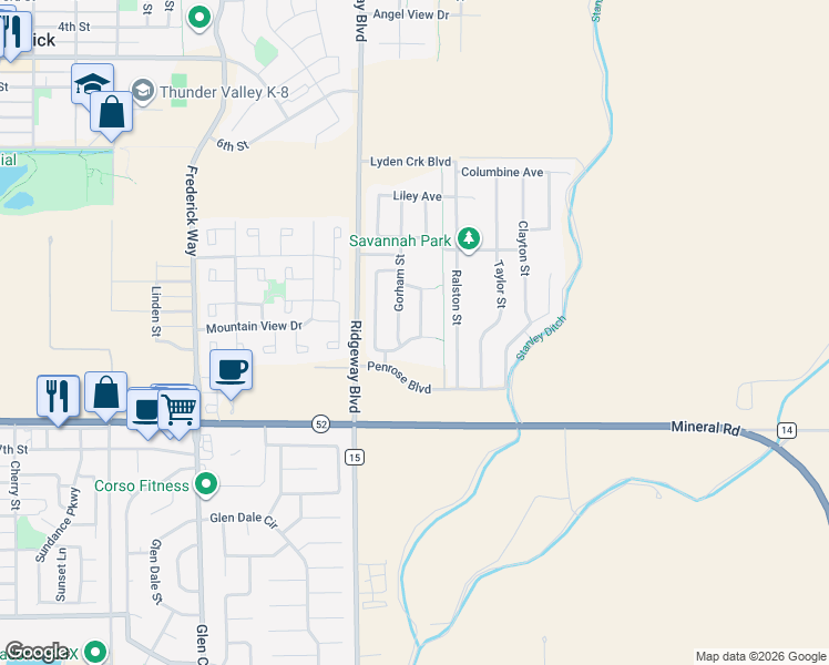 map of restaurants, bars, coffee shops, grocery stores, and more near 6126 Lincoln Street in Frederick