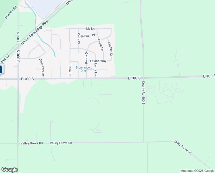 map of restaurants, bars, coffee shops, grocery stores, and more near 3757 East 100 South in Anderson