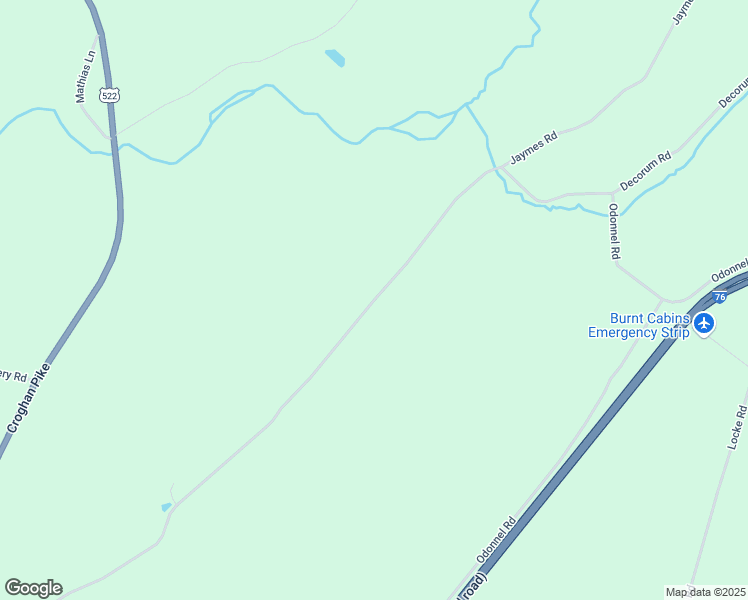 map of restaurants, bars, coffee shops, grocery stores, and more near Decorum Road in Burnt Cabins