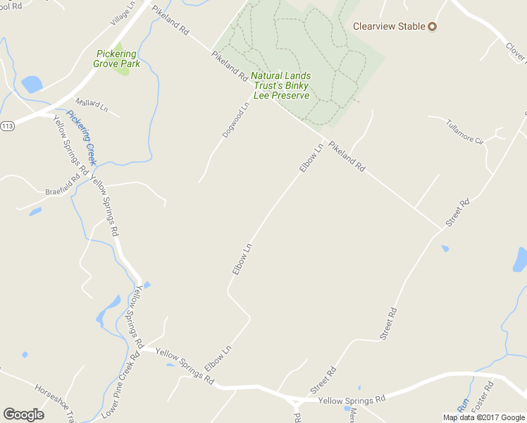 map of restaurants, bars, coffee shops, grocery stores, and more near 1373 Elbow Lane in Chester Springs