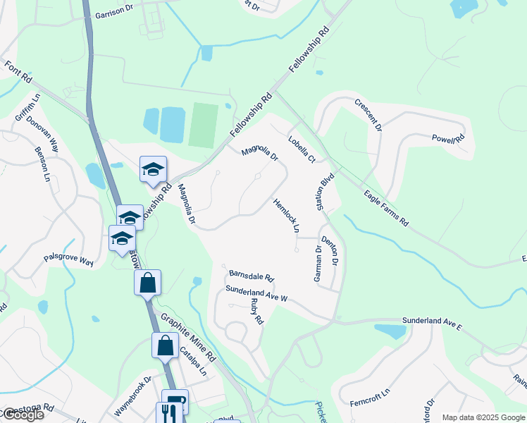map of restaurants, bars, coffee shops, grocery stores, and more near 146 Magnolia Drive in Chester Springs