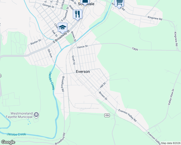 map of restaurants, bars, coffee shops, grocery stores, and more near 606 Painter Street in Everson