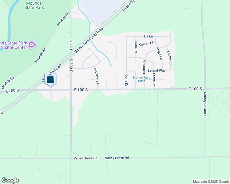 map of restaurants, bars, coffee shops, grocery stores, and more near 3345 East 100 South in Anderson