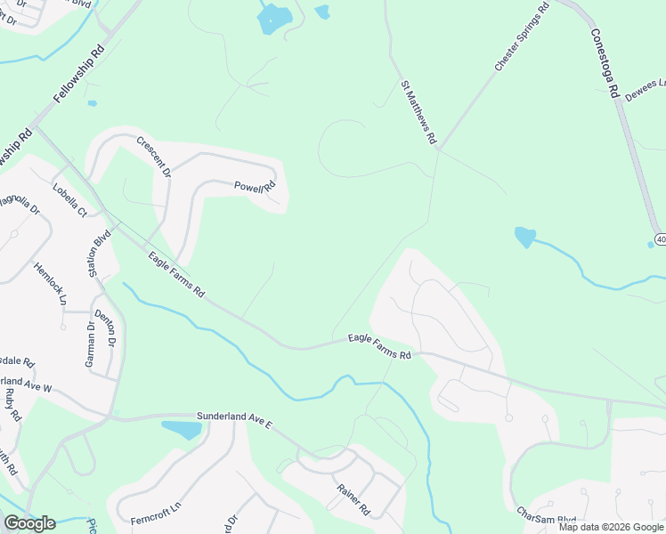 map of restaurants, bars, coffee shops, grocery stores, and more near 2651 Chester Springs Road in Chester Springs