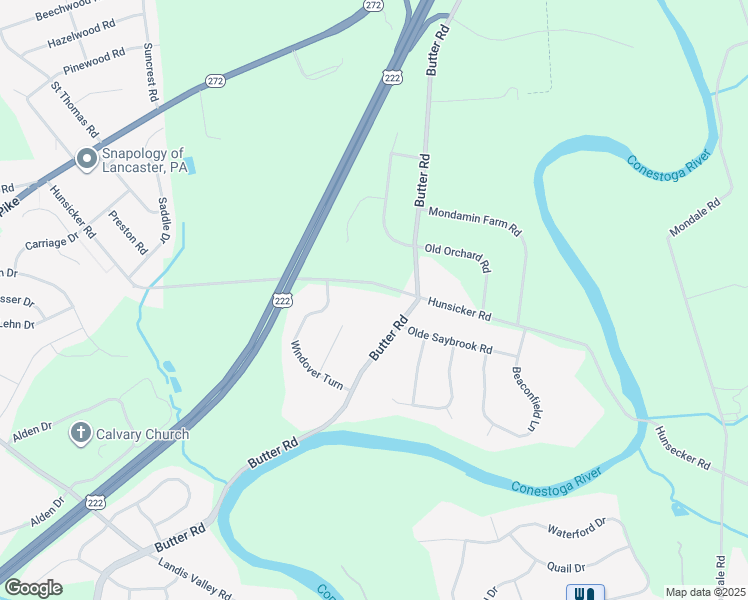 map of restaurants, bars, coffee shops, grocery stores, and more near 3 Hunsicker Road in Lancaster