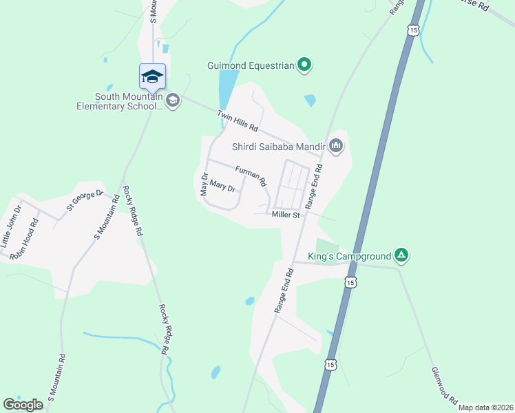 map of restaurants, bars, coffee shops, grocery stores, and more near 114 Furman Road in Dillsburg