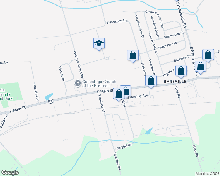 map of restaurants, bars, coffee shops, grocery stores, and more near 173 Spencer Avenue in Leacock-Leola-Bareville
