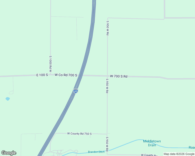map of restaurants, bars, coffee shops, grocery stores, and more near 15300-15632 West Co Road 700 South in Daleville