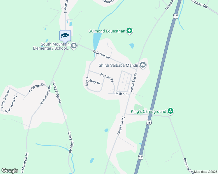 map of restaurants, bars, coffee shops, grocery stores, and more near 114 Furman Road in Dillsburg