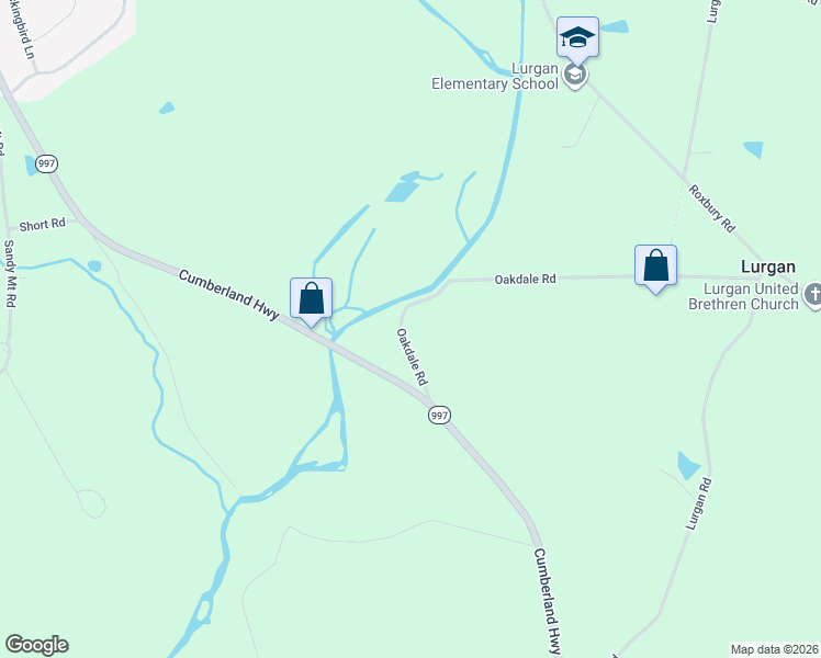 map of restaurants, bars, coffee shops, grocery stores, and more near 8662 Oakdale Road in Orrstown