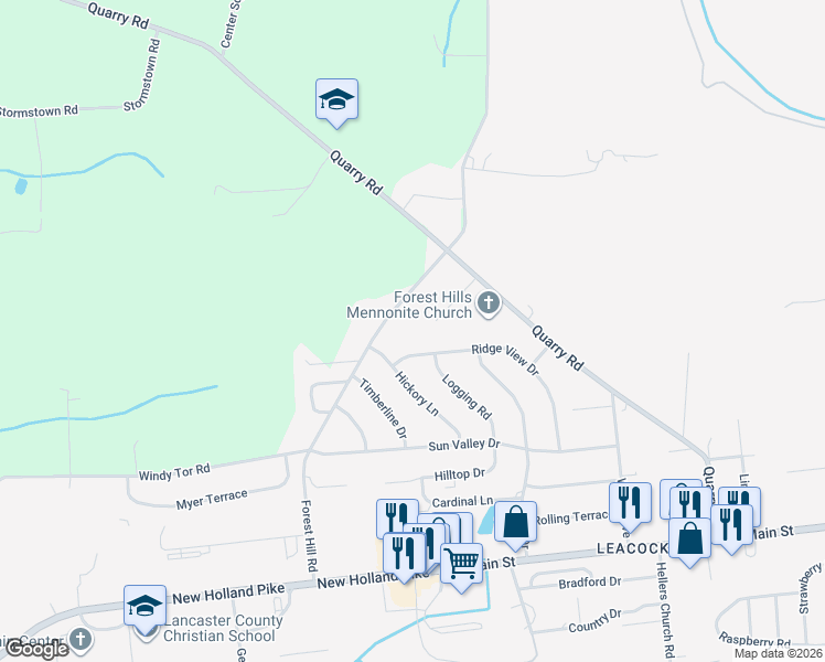 map of restaurants, bars, coffee shops, grocery stores, and more near 119 Snapdragon Drive in Leacock-Leola-Bareville