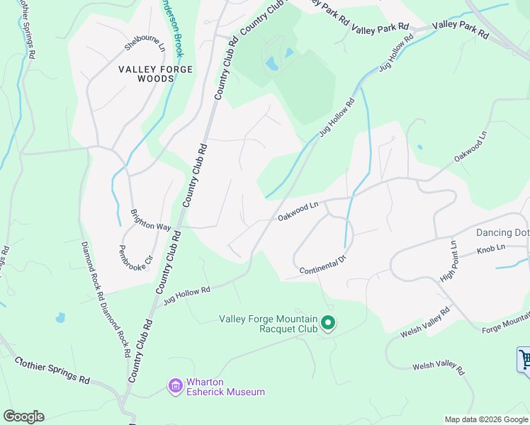 map of restaurants, bars, coffee shops, grocery stores, and more near 165 Jug Hollow Road in Phoenixville