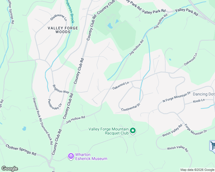 map of restaurants, bars, coffee shops, grocery stores, and more near 165 Jug Hollow Road in Phoenixville