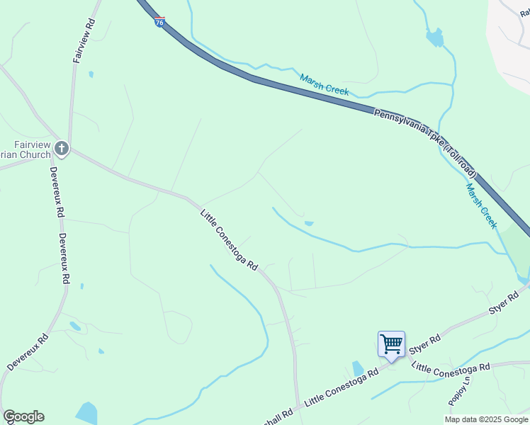 map of restaurants, bars, coffee shops, grocery stores, and more near 28 Walnut Bank Road in Glenmoore