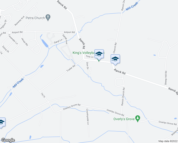 map of restaurants, bars, coffee shops, grocery stores, and more near 337 Don Drive in New Holland