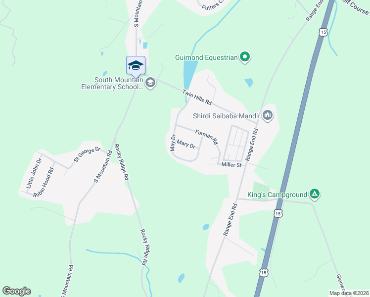 map of restaurants, bars, coffee shops, grocery stores, and more near 61 May Drive in Dillsburg