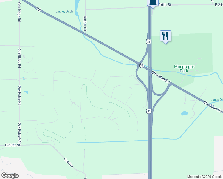 map of restaurants, bars, coffee shops, grocery stores, and more near 21020 U.S. 31 in Westfield
