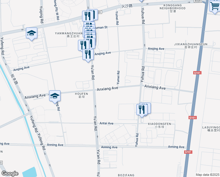 map of restaurants, bars, coffee shops, grocery stores, and more near in 