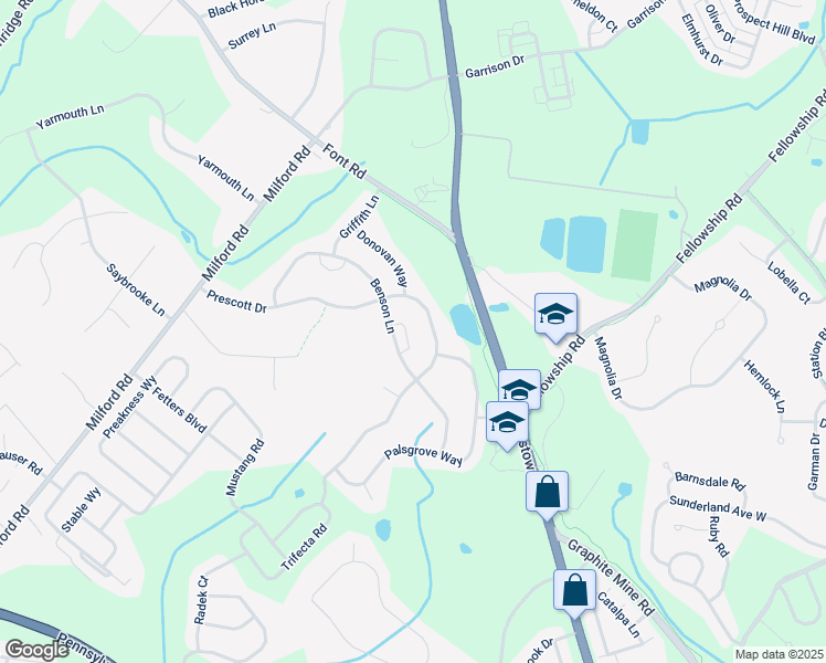 map of restaurants, bars, coffee shops, grocery stores, and more near 906 Bennett Court in Chester Springs